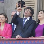 Carme Forcadell, Colau y Puigdemont-XAVIER JUBIERRE