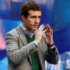 El presidente del PP, Pablo Casado.-EFE / DAVID AGUILAR