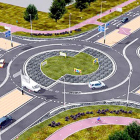 Simulación del funcionamiento del tráfico en una turbo rotonda.-DIARIODETRANSPORTE.COM