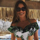 Sofía Vergara, en Bora Bora.-