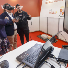 Mañueco durante su visita a Burgos para la inauguración del curso 2022-2023 de las enseñanzas escolares de Castilla y León celebrado en el IES Conde Diego Porcelos. SANTI OTERO