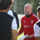 Julián Calero, durante un entrenamiento de la pasada campaña. BURGOS CF