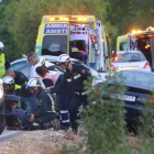 Imagen del accidente registrado el pasado mes en la carretera de Cardeñadijo.-RAÚL G. OCHOA