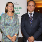 La consejera de Agricultura y Ganadería, Milagros Marcos, clausura la jornada sobre fertilización sostenible de cultivos, organizada por Pepsico. Junto a ella, Ángel Alonso, de Pepsico-Ical