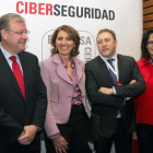 Jornada organizada por la Agrupación Empresarial Innovadora Ciberseguridad y Tecnologías Avanzadas; en la imagen, la subdelegada del Gobierno Teresa Mata (I), con la secretaria general de Industria, Begoña Cristeto (D)-ICAL