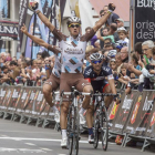 La cuarta etapa de la edición de 2014 tuvo como final Villarcayo y se impuso el francés Lloyd Mondory.-SANTI OTERO