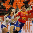 Ainhoa Hernández, durante el partido que España perdió ante Rusia.-EFE / EPA / HIROSHI YAMAMURA