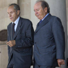 Josep Lluís Núñez y su abogado.-Foto: ALBERT BERTRÁN