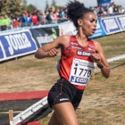Trihas Gebre, actual campeona de España, en plena competición.-