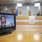 Rueda de prensa posterior al Consejo de Gobierno, en el que han participado la vicepresidenta de la Junta, Rosa Valdeón y la consejera de Hacienda Pilar del Olmo-Ical