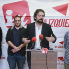 Eugenia Sáez, Jorge García Velasco, José Sarrión y Fernando Sáiz durante la comparecencia de ayer.-RAÚL G. OCHOA