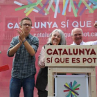 El mitin de Catalunya si que es Pot en Castelldefels.-ELISENDA PONS