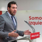 Óscar Puente, portavoz de la ejecutiva federal del PSOE, ayer, en Madrid-EFE/RODRIGO JIMÉNEZ