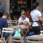 Imagen de una terraza en el centro de la ciudad.-ISRAEL L. MURILLO