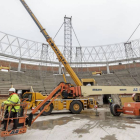 La primera fase de las obras que se está realizando no contempla la pista polideportiva, recuerda el PSOE.-SANTI OTERO