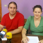 Mario Martín Veganzones junto a Laura del Pozo en  la rueda de prensa de ayer.-L.V.