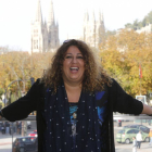 Eva Diago realizó un viaje relámpago desde Madrid para vender las bondades del musical ‘Los miserables’.-Raúl Ochoa