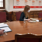 Imagen de la reunión telemática entre el Ayuntamiento de Miranda y la Junta. ECB