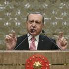 Fotografia facilitada por la Oficina de prensa de la Presidencia turca que muestra al presidente turco, Recep Tayyip Erdogan.-
