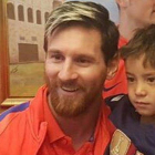 Leo Messi ha podido hacer realidad el sueño de un pequeño niño que soñaba en ser como él.-