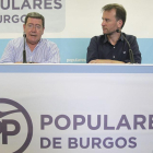 César Rico y el  secretario del PP de Burgos, Borja Suárez.-SANTI OTERO