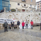 Imagen de una movilización contra el proyecto de puertas encargado a Antonio López. SANTI OTERO