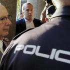 El exvicepresidente del gobierno Rodrigo Rato a su llegada esta manana a los Juzgados de Plaza Castilla este miércoles.-SERGIO BARRENECHEA / EFE