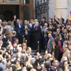 El 'president' Artur Mas, este jueves, a su salida del Palau de Justícia tras declarar como imputado por el 9-N.-FERRAN NADEU