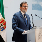Mariano Rajoy, en Badajoz.-/ DIEGO CRESPO (EFE)