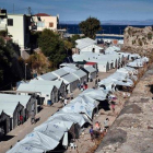 Campo de refugiados en la isla de Chios.-LOUISA GOULIAMAKI (AFP)