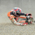 Marc Márquez (Honda) rueda por la escapatoria del circuito de Mugello, en el 2013, cuando se tiró de su moto a 280 kms/h.-AFP / GIUSEPPE CACACE