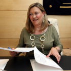 La consejera de Economía y Hacienda, Pilar del Olmo, comparece en las Cortes para explicar su programa de legislatura-Ical