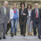 El presidente el TSJ, José LuisConcepción, María Victoria Cinto (CGPJ), Sánchez-Cortés, la fiscal superior, Lourdes Rodriguez, y AntonioDorado, secretario general de la Administración de Justicia..-SANTI OTERO