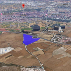 La parcela adquirida para la futura Ciudad Deportiva del Burgos CF se encuentra en el barrio de Cortes -junto a la salida de la autovía-ECB