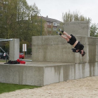 Pista específicamente diseñada para la práctica del parkour en Valladolid. ICAL