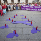 Imagen de una concentración contra la violencia machista. ECB