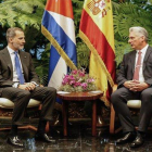El rey de España con el presidente de Cuba, Miguel Díaz-Canel.-EUROPA PRESS