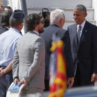 El presidente de EEUU, Barack Obama, se despide del ministro de Asuntos Exteriores en funciones, José Manuel García-Margallo-JUAN CARLOS HIDALGO / EFE
