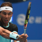 Rafael Nadal, durante el partido contra Wu Di, su debut en el Abierto de China.-AFP / GOH CHAI HIN