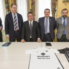 La candidatura ‘Ahora sí, Burgos CF’ presentó ayer a sus dos nuevas incorporaciones, Julián Alonso y Rodrigo Santidrián-Israel L. Murillo