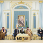 Foto del Rey Salam de Arabia Saudí en un encuentro con el presidente de Chipre Nicos Anastasiades en enero del 2018.-/ AFP / BANDAR AL-JALOUD