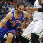 José Manuel Calderón, en un momento del partido preparatorio contra los Celtics.-Foto: USA TODAY / DAVID BUTLER