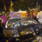 Así ha quedado un coche de la Guardia Civil.-EFE