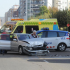 Imagen de un accidente en la calle Vitoria ocurrido durante el pasado año.-ISRAEL L. MURILLO