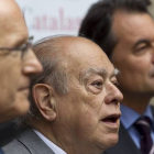 Jose Montilla, en primer término, junto a Jordi Pujol y Artur Mas, en abril del 2011.-Foto: ALBERT BERTRAN