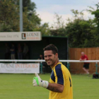 Mikel Aurreko durante un partido amistoso con el Biggleswade.-