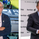 Nacho San Millán, representante del Burgos CF en las negociaciones, y José Luis Fernández Manzanedo, presidente del Promesas. TOMÁS ALONSO / ECB