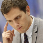 Albert Rivera, en el almuerzo-coloquio del Club Siglo XXI, en Madrid.-AGUSTIN CATALAN