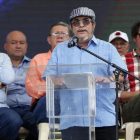 El líder de las FARC, Rodrigo Londoño, alias Timochenko, durante un acto el pasado 2 de julio en Buenavista, Colombia. /-AP / FERNANDO VERGARA