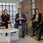 El presidente del Gobierno en funciones, Mariano Rajoy, y la ministra de Empleo, Fátima Báñez, en un acto con mujeres emprendedoras.-JUAN MANUEL PRATS